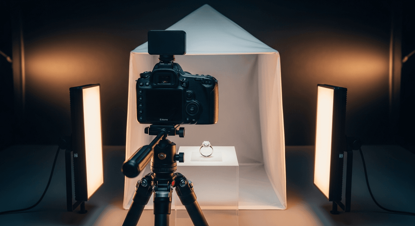 Jewelry photography for your website hero image