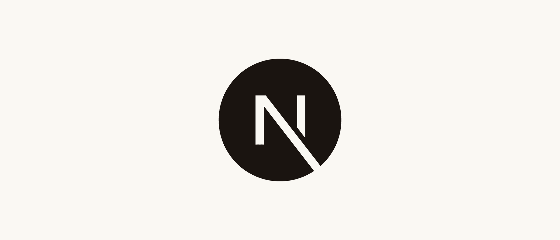 nextjs platform logo lockup on cream panel