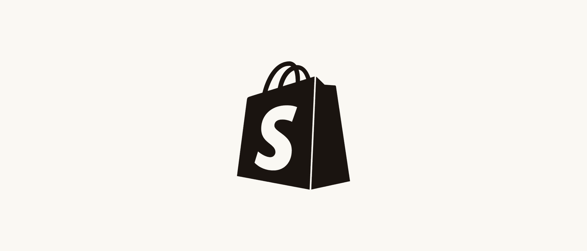 shopify platform logo lockup on cream panel