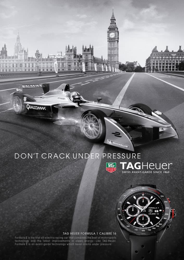 TAG Heuer Don't Crack Under Pressure campaign imagery