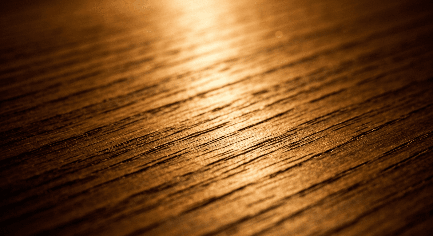 Abstract macro of walnut wood grain in warm tungsten rake light