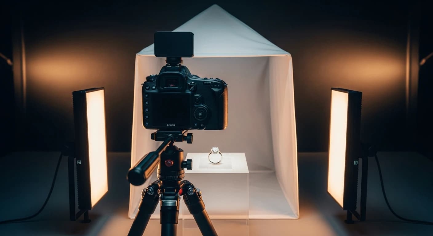 Jewelry photography for your website hero image