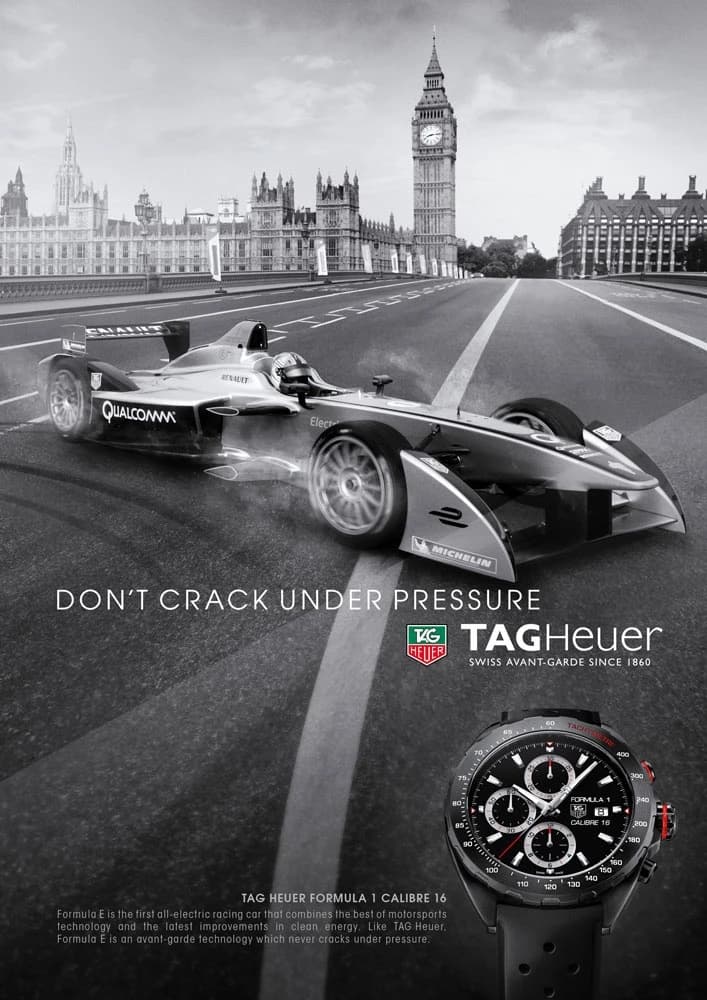 TAG Heuer Don't Crack Under Pressure campaign imagery